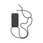 Funda de Silicona con Cordón Apple iPhone 13 Mini (08) Negro