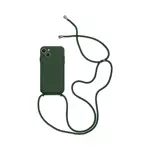 Funda de Silicona con Cordón Apple iPhone 13 Mini (10) Verde Oscuro