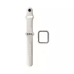Protección de Silicona para el Apple Watch 45mm con Correa Deportiva (2) Blanco