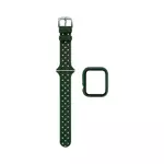 Protección de Silicona para el Apple Watch 38 mm con Correa con Hebilla (6) Verde Militar